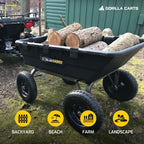 Gorilla Carts Utility Dump Wagon 6 Cubic Feet 1200 lb Capacity Black - GOR6PS