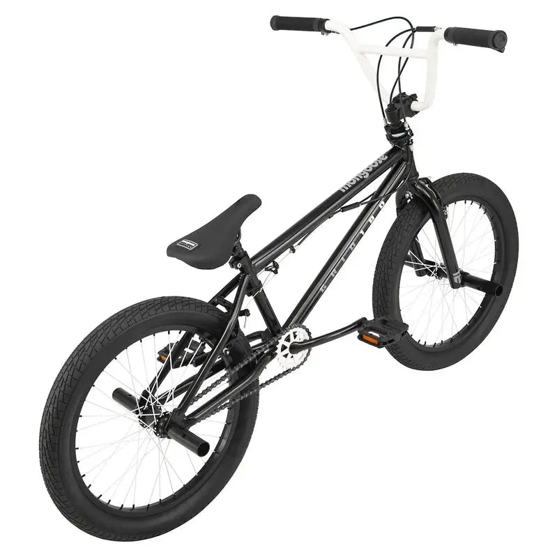 Mongoose Grid 180 BMX Freestyle Bike, 20-Inch Wheels, Single Speed, Black - Grid 180