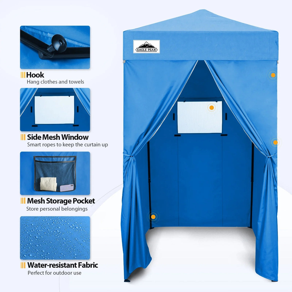 EAGLE PEAK Ultra Compact 4 ft x 4 ft Pop-Up Changing Room Canopy - Flex