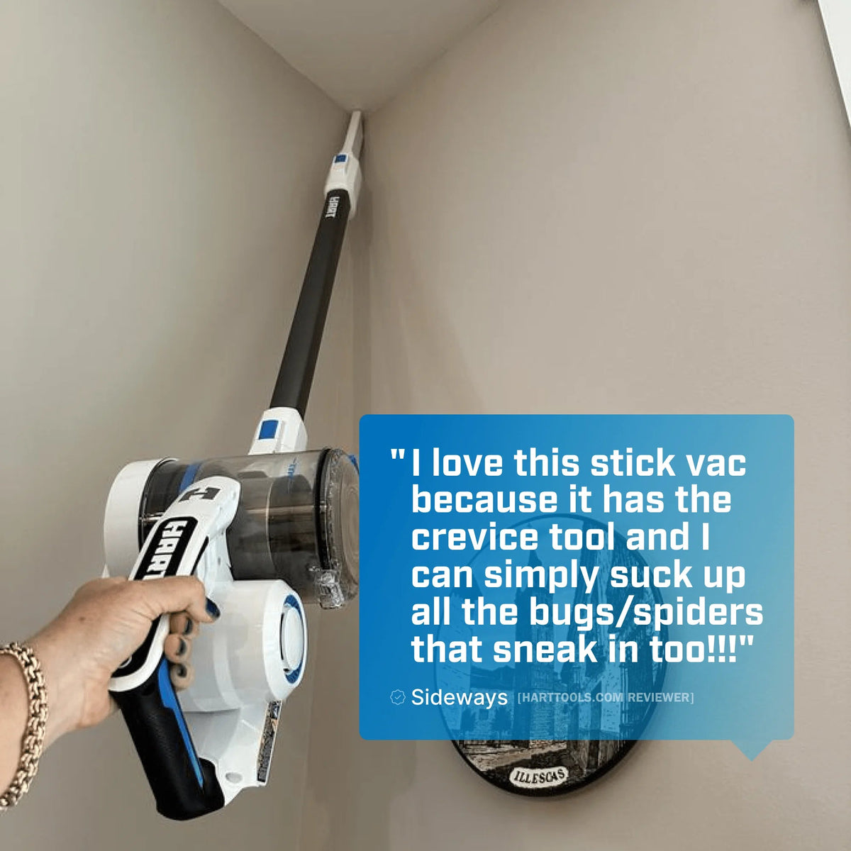 HART 20V Cordless Stick Vacuum Kit With 4.0Ah Lithium-Ion Battery