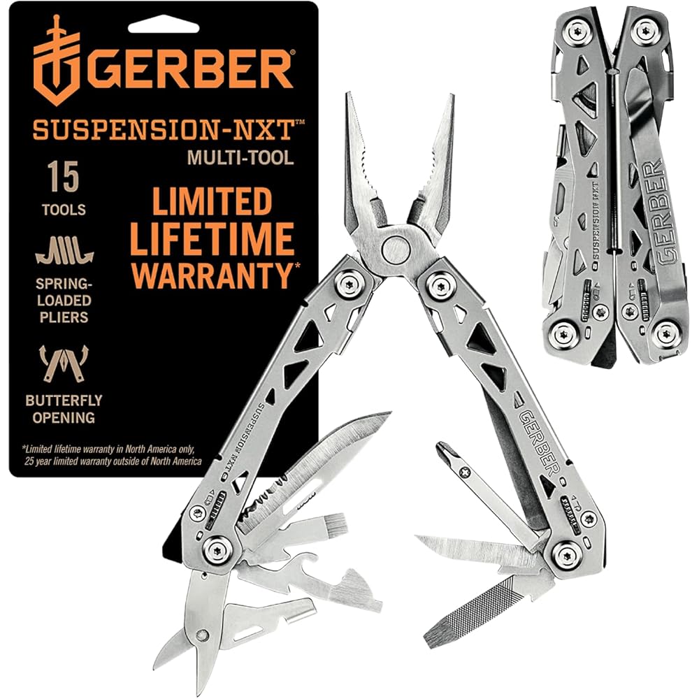 Gerber Suspension-NXT 15-in-1 Stainless Steel Multi-Tool With 2.25 in Partially Serrated Blade - Suspension-NXT
