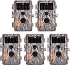 5-Pack Game & Deer Trail Cameras, 16MP 1920x1080P Video, Camo