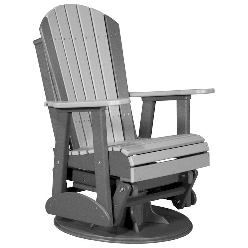Poly Lumber Adirondack Swivel Glider Chair - 30W x 28D x 44H