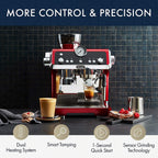 De'Longhi La Specialista Espresso Machine, Sensor Grinder, Dual Heating, Stainless Steel, Red - EC9335R