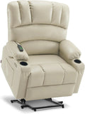 Heated Lift Recliner for Seniors with USB and Cup Holders