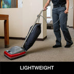Sanitaire Upright Vacuum Cleaner, 12in Cleaning Width, 18 qt Shake Out Bag, 30 ft Cord - SC679K