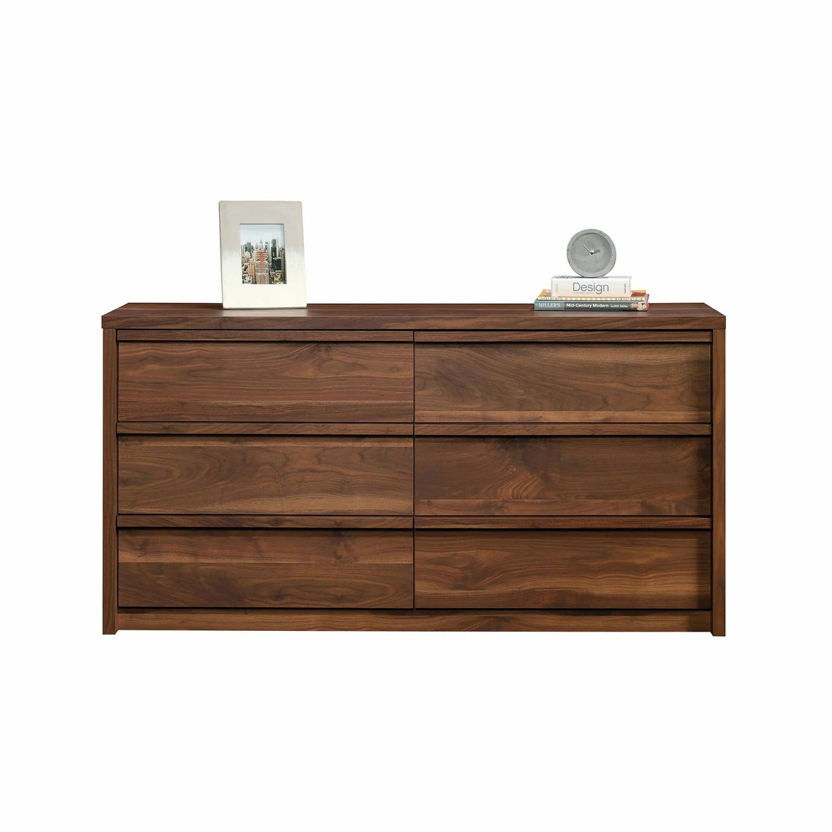 Better Homes and Gardens Montclair 6-Drawer Dresser, Vintage Walnut Finish