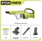 Ryobi 18V ONE+ Cordless Hand Vacuum With Powered Brush, Black Green - PCL700B