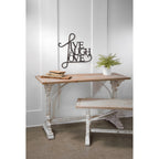 Live Laugh Love Metal Wall Art Sign, 20.5in W x 21.5in H