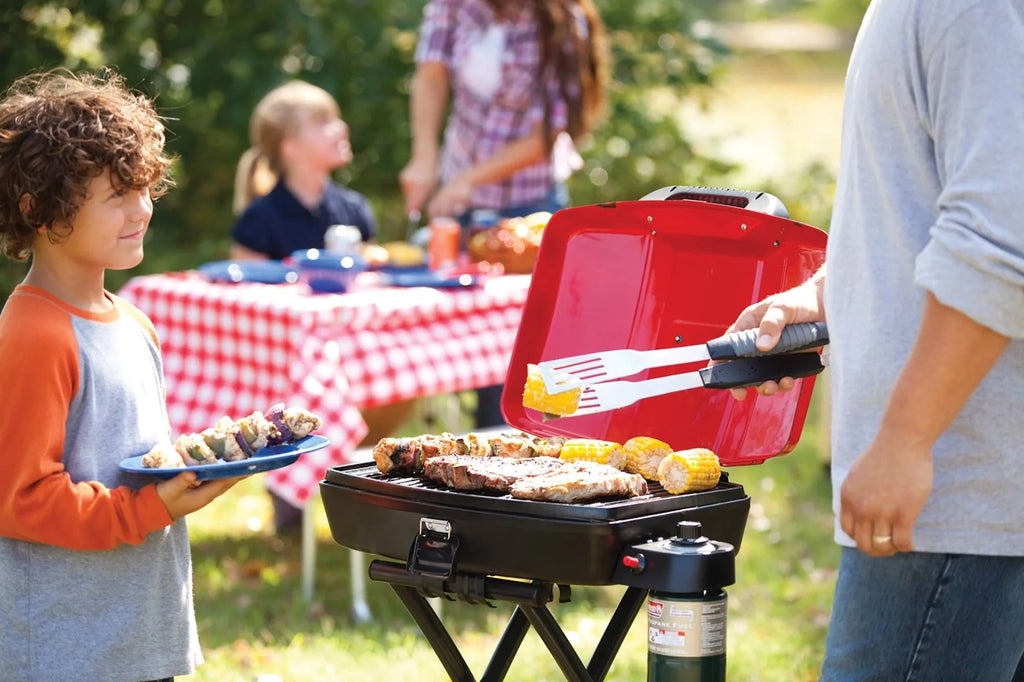Coleman Portable 1-Burner Propane Grill, 11,000 BTUs, Red - Sportster