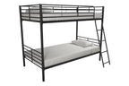 Mainstays Convertible Twin Over Twin Metal Bunk Bed - Black
