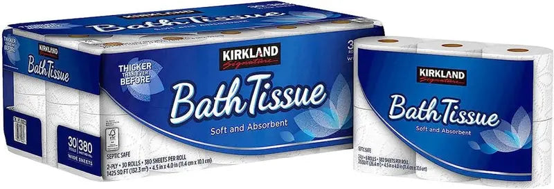 Kirkland Signature 2-Ply Bath Tissue, 425 Sheets Per Roll, 30 Rolls, Sustainable Paper