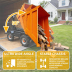 Electric Wheelbarrow 1900W 2205 lbs 4-Wheel Dump Cart