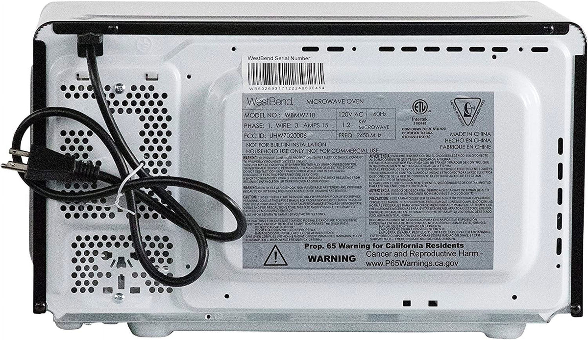 QINBI Microwave Oven 0.7 Cu. Ft. 700-Watts Black - WBMW71B