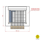 Oca-Brazil Brazilian BBQ Charcoal Grill With Firebox - 9 Skewers