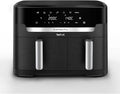 Tefal Dual Easy Fry XXL Air Fryer, 11L Capacity, 7 Smart Presets, Black/Silver