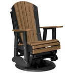 All-Weather Poly Lumber Adirondack Swivel Glider Chair - Rust-Resistant Outdoor Seating