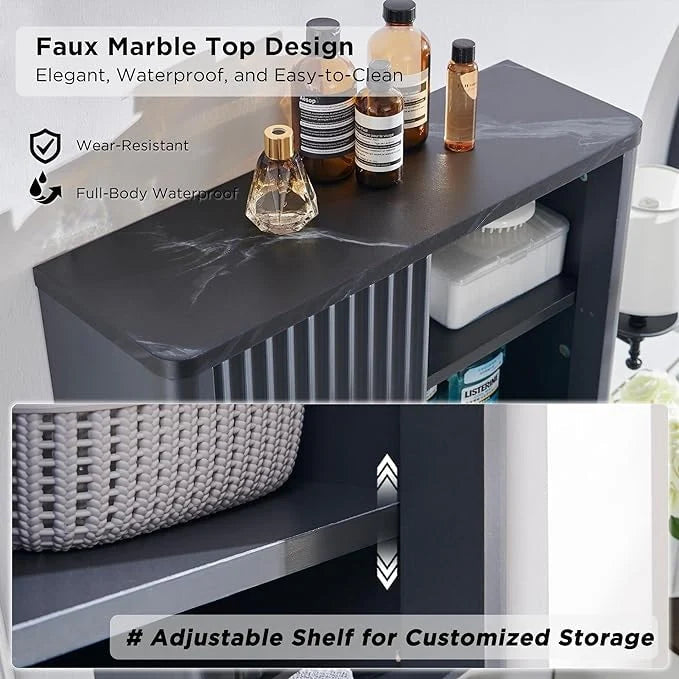 Bathroom Wall Cabinet With Adjustable Shelf, 7.6 in D x 23.2 in W x 24 in H