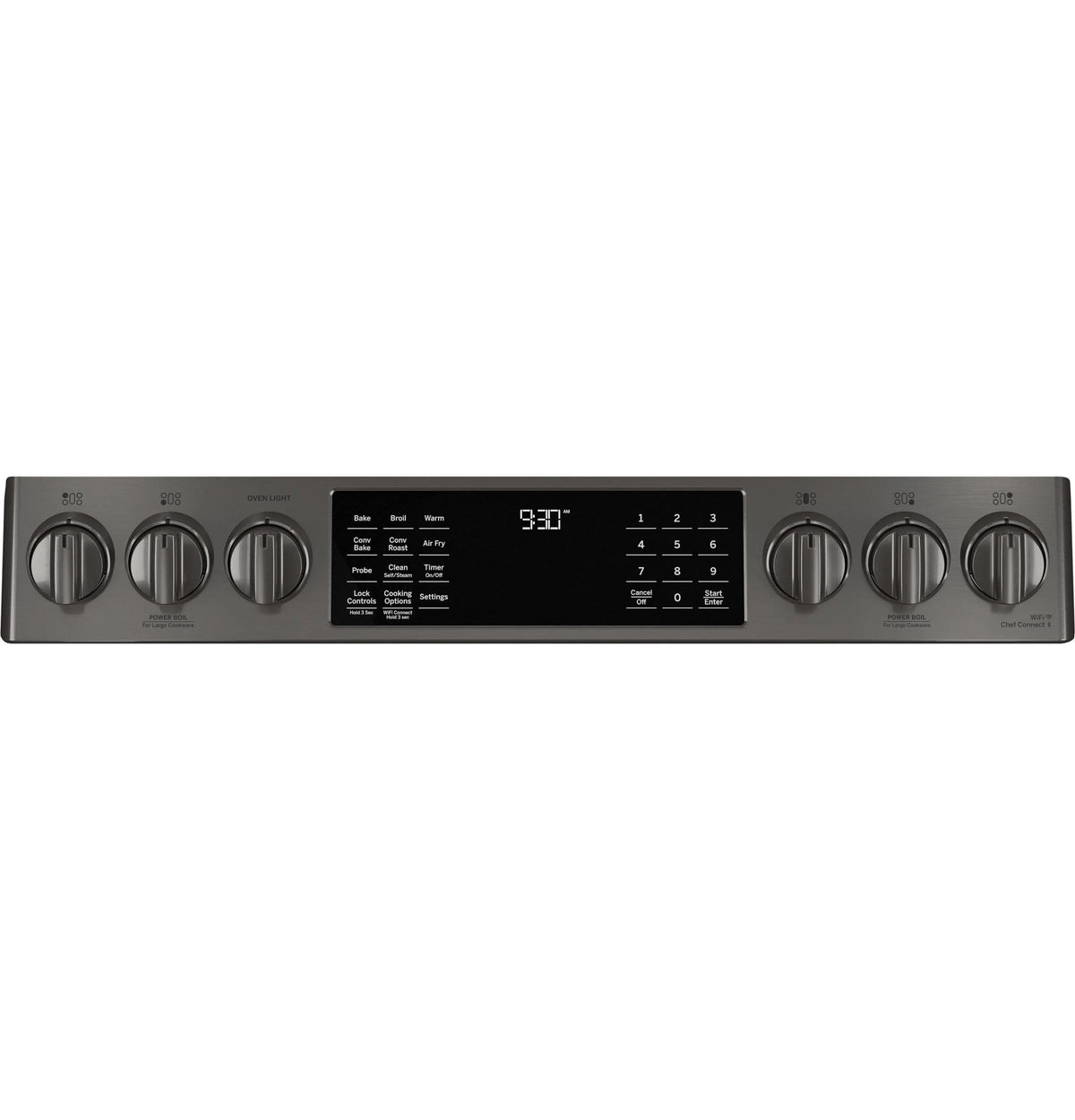 GE APPLIANCES Profile 30in Smart Slide-In Front-Control Gas Range, Black Stainless - PGS930BPTS
