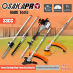 33CC 4-In-1 Gas Garden Tool System With Pole Saw, Hedge Trimmer, Grass Trimmer And Brush Cutter - Orange/Black