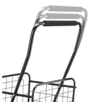 Mainstays Adjustable Rolling Shopping Cart - Black