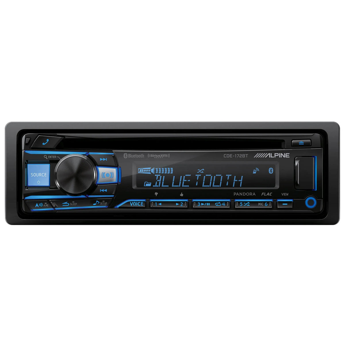 Alpine Bluetooth CD Receiver, 200W, AM/FM, 6-Channel, 72W RMS - CDE-172BT