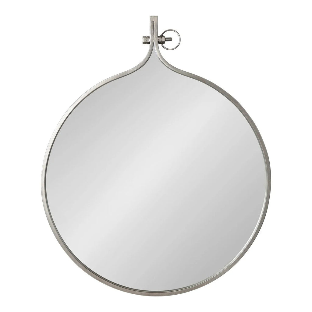 Modern Round Wall Mirror With Decorative Metal Frame