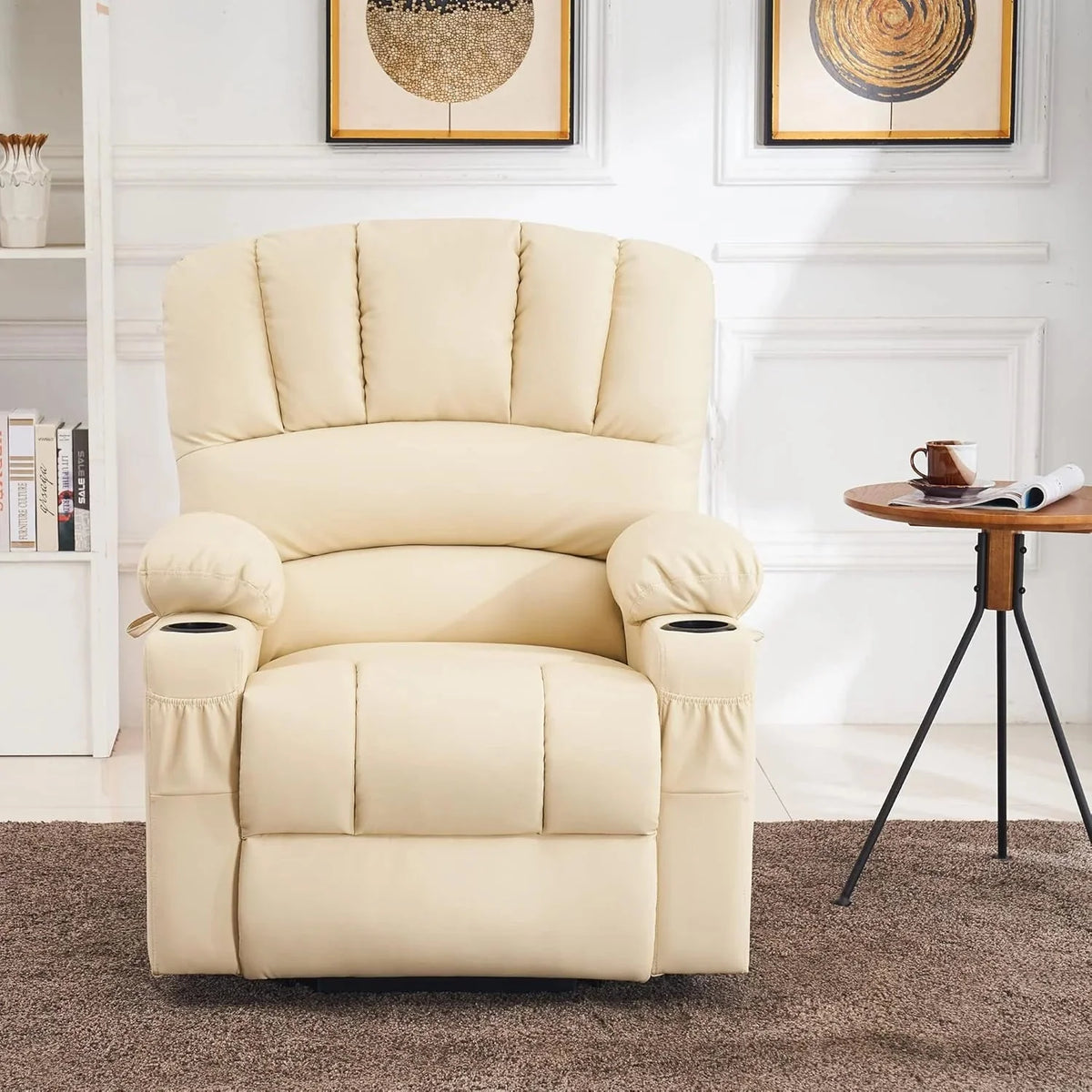 Heated Lift Recliner for Seniors with USB and Cup Holders