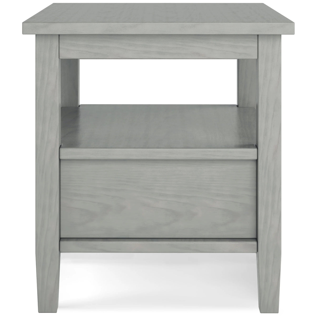 Solid Wood Rectangle End Table With Drawer And Shelf, 18.1in D x 20in W x 19.5in H - Norfolk