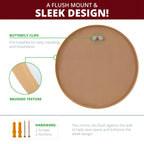 Round Aluminum Wall Mirror With Decorative Metal Frame