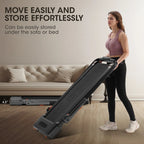 MaxKare 2-in-1 Folding Under Desk Treadmill, 2.5HP, 7.5MPH, 265 lbs Capacity