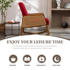 Upholstered Tall Back Gliding Rocking Armchair