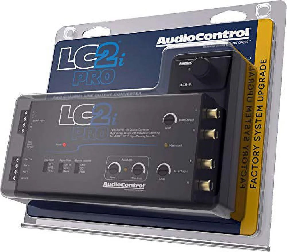AudioControl 2-Channel Line Output Converter With AccuBASS, ACR-1 Dash Remote, 1.30lb - LC2i PRO