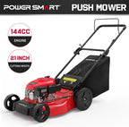 PowerSmart 21 in 2-in-1 Push Lawn Mower With 144cc Engine - 6-Position Height Adjustment