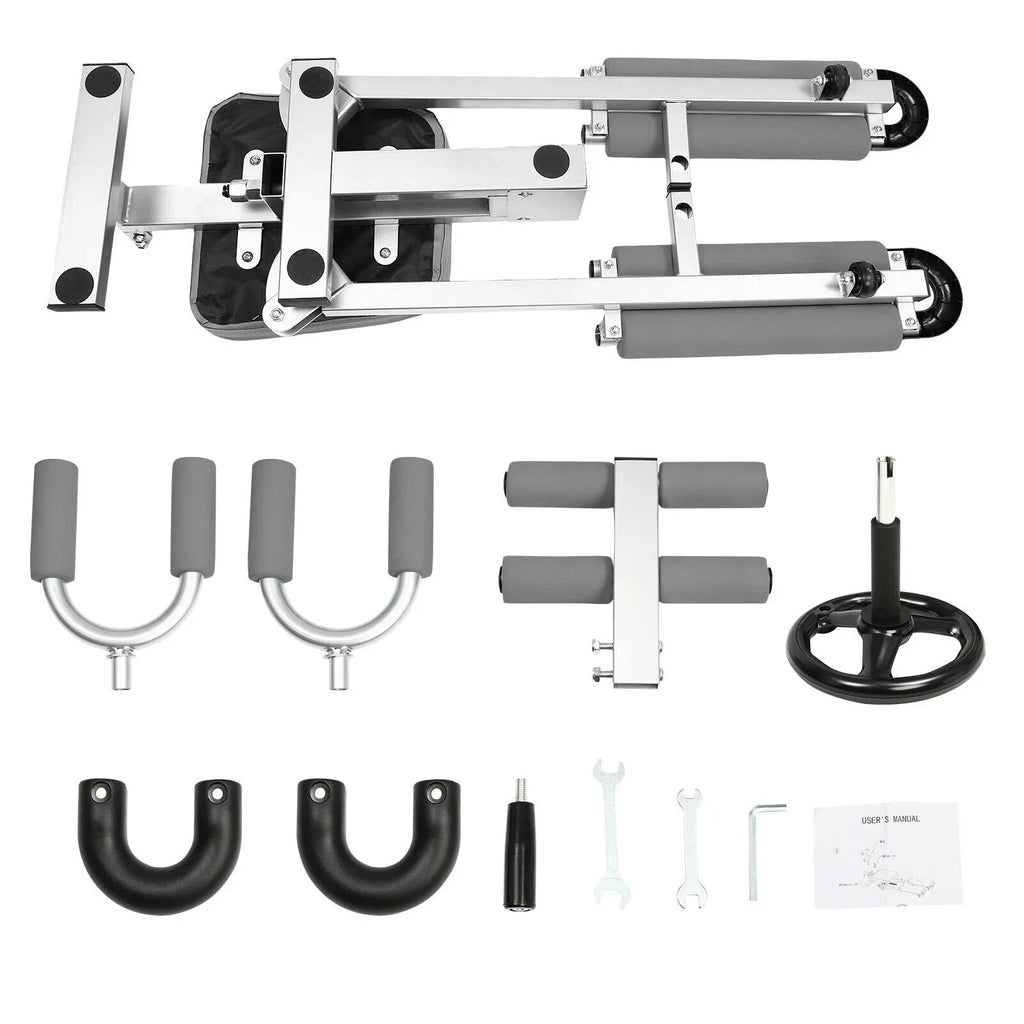 Leg Stretcher Training Machine, Steel, Gray, 330 lbs Capacity