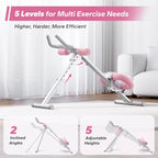 MERACH Adjustable Foldable Ab Trainer With Knee Protection, Pink - MR-2314