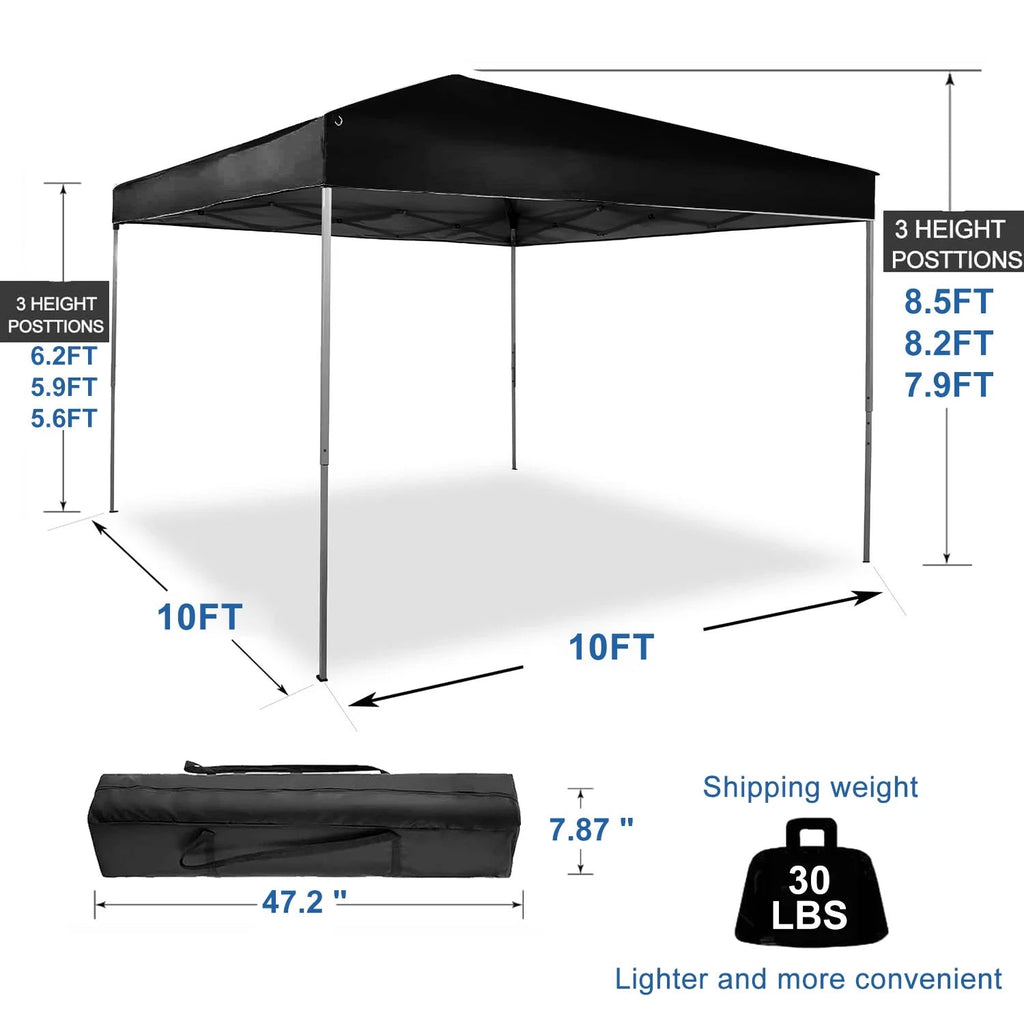 GVDV 10x10 ft Easy Pop Up Outdoor Canopy Tent - Blue