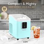 Igloo Self-Cleaning Countertop Ice Maker, 26 lbs. Per Day, 8 Pieces Every 7-8 Minutes, Aqua