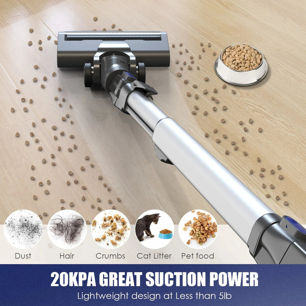 MOOSOO 4-in-1 Cordless Stick Vacuum Cleaner, 1.3L, 120W - XL-618A