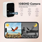 Solar Powered Smart Bird Feeder With Camera, 1080P HD Video, 5200mAh Battery - WEINIAO-SS