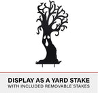 Haunted Hill Farm Black Iron Haunted Tree Silhouette, 0.8 x 34.5 x 66.5 inches - HHMTTREE066-0BLK