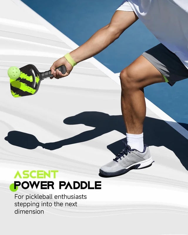 Warping Point Carbon Fiber Pickleball Paddle With Textured Grit Surface - Ascent