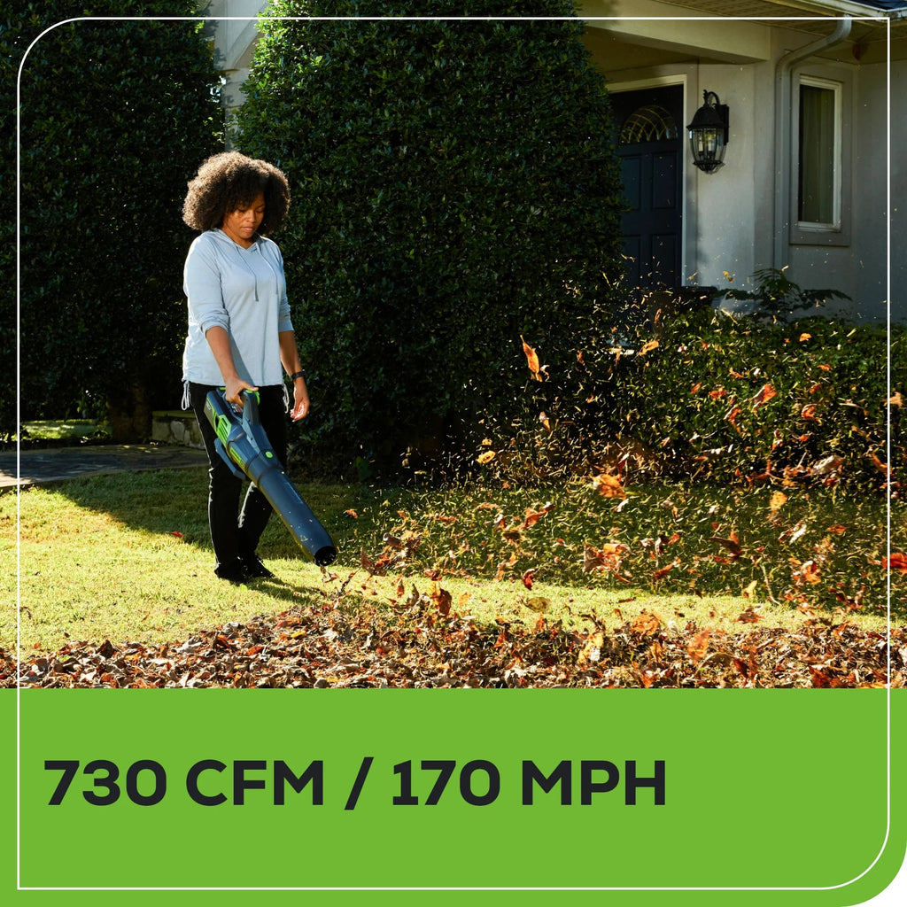 Greenworks Pro 80V Brushless Cordless Axial Blower, Tool Only, 170 MPH / 730 CFM - BL80L02