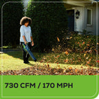 Greenworks Pro 80V Brushless Cordless Axial Blower, Tool Only, 170 MPH / 730 CFM - BL80L02