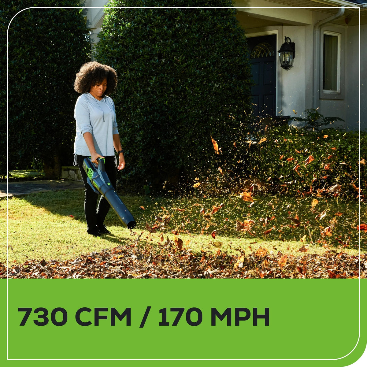 Greenworks Pro 80V Brushless Cordless Axial Blower, Tool Only, 170 MPH / 730 CFM - BL80L02