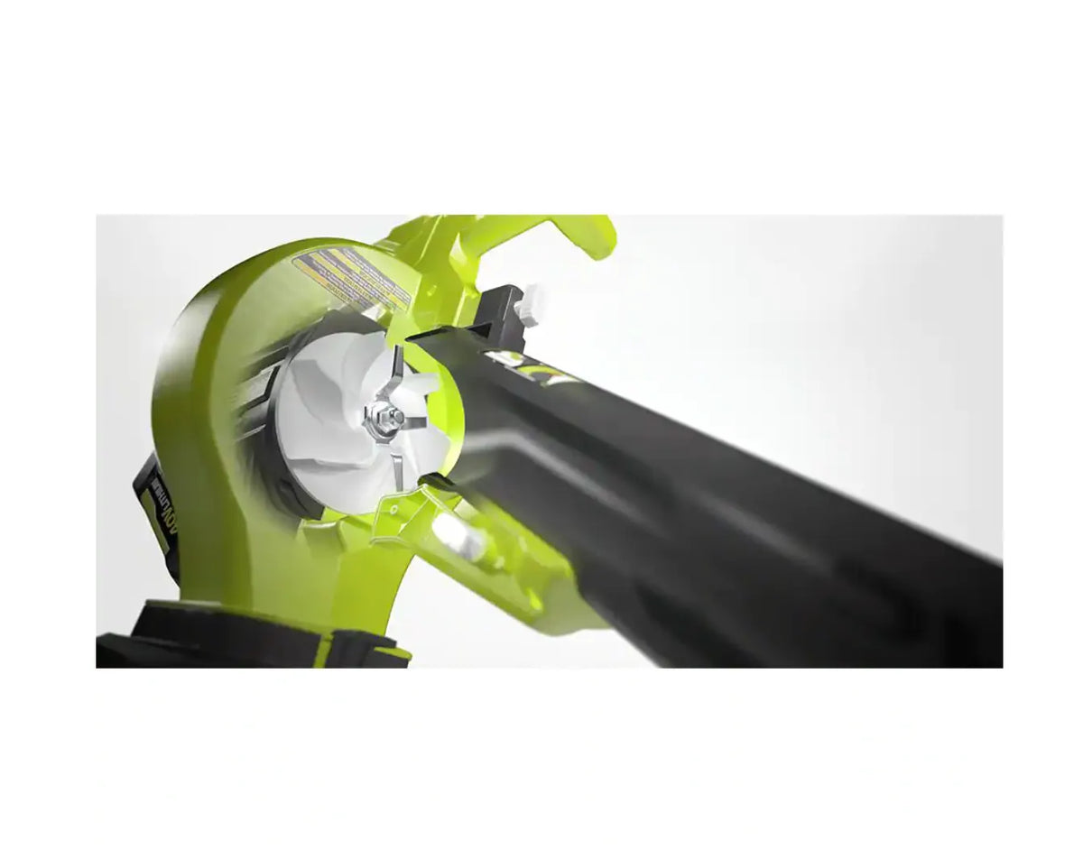 RYOBI Cordless Leaf Vacuum/Mulcher 40V with (2) 5.0 Ah Batteries and (1) Charger - RY40451-2B