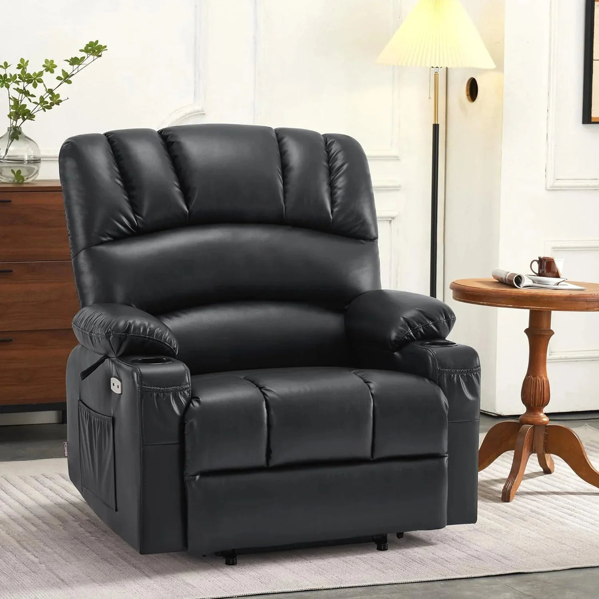 Heated Lift Recliner for Seniors with USB and Cup Holders
