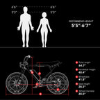MACFOX 500W/48V/10.4Ah 20 inch Fat Tire Electric Bike