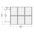 SkyLight Polycarbonate Storage Shed, Gray/Black, 6 ft W x 7.5 ft D