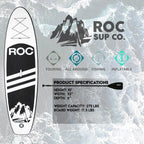 ROC Inflatable Stand-Up Paddle Board With Anti-Slip Comfortable Deck
